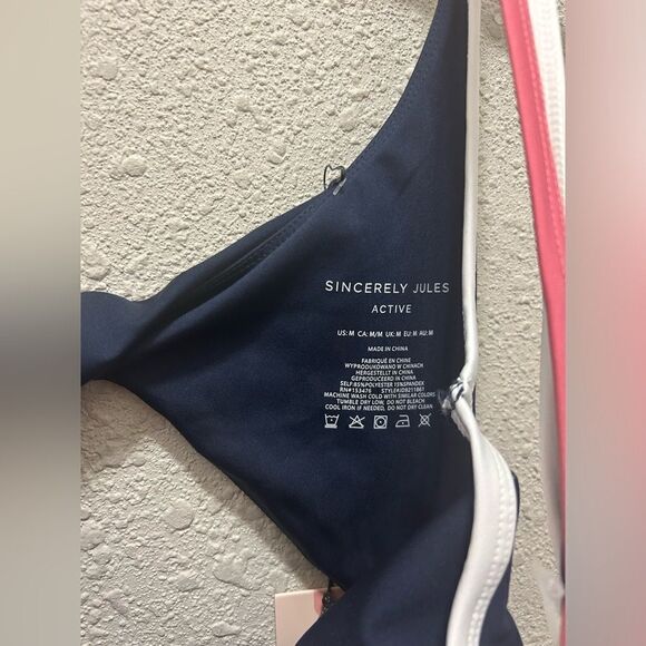 Sincerely Jules Navy Active Cutout Tennis Dress with Shorts NWT M - Picture 3 of 6